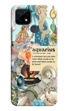 Aquarius Zodiac Realme C21 Hard Case Back Cover by Casekaro