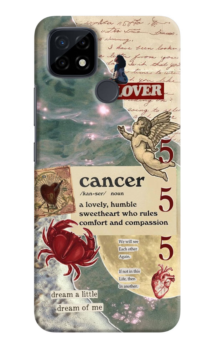 Cancer Zodiac Realme C21 Back Cover, Hard case
