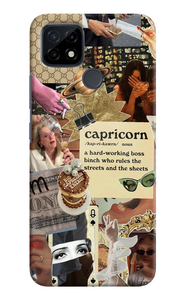 Capricorn Zodiac Realme C21 Hard Case Back Cover by Casekaro