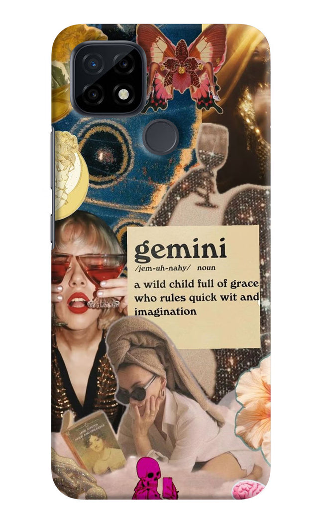 Gemini Zodiac Realme C21 Hard Case Back Cover by Casekaro