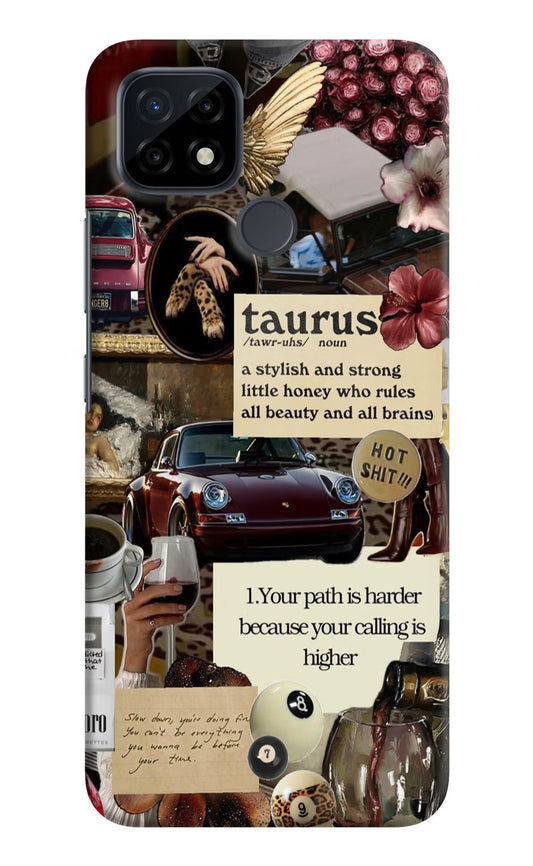 Taurus Zodiac Realme C21 Hard Case Back Cover by Casekaro