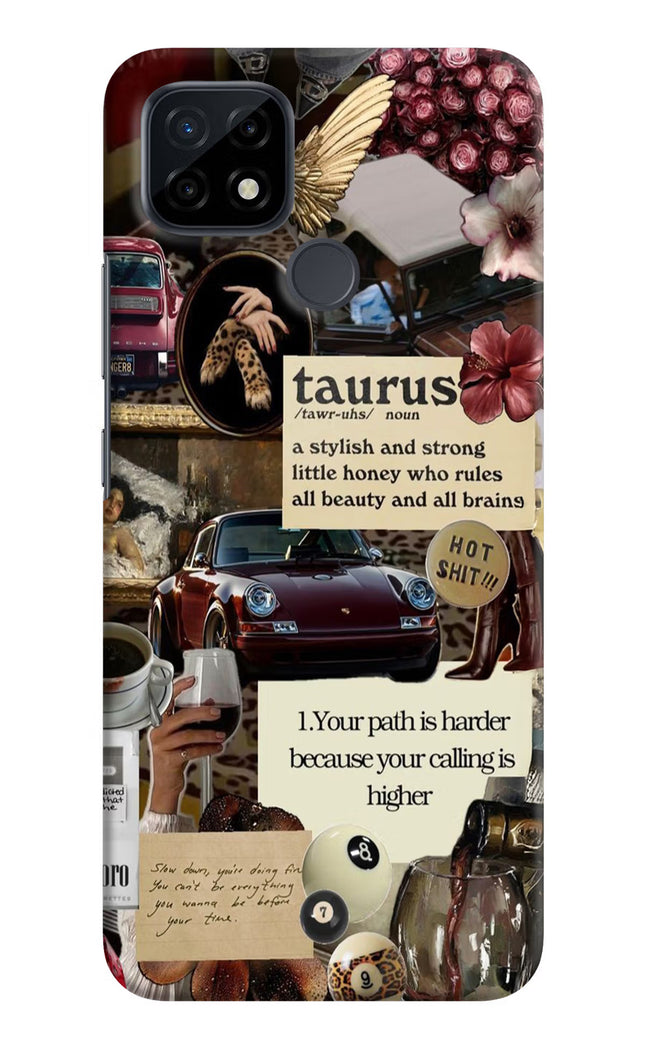 Taurus Zodiac Realme C21 Hard Case Back Cover by Casekaro