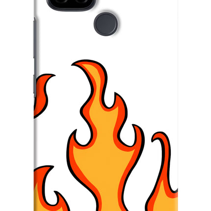 Fired Up – White Realme C21 Hard Case Back Cover by Casekaro