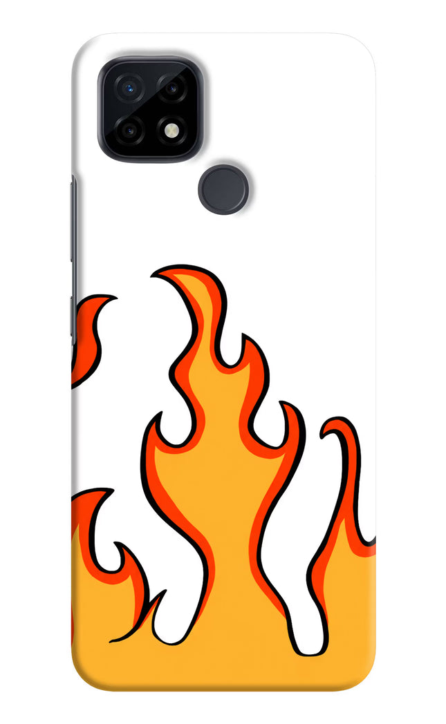 Fired Up – White Realme C21 Hard Case Back Cover by Casekaro