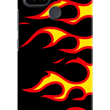 Side Sweep Flames Realme C21 Hard Case Back Cover by Casekaro