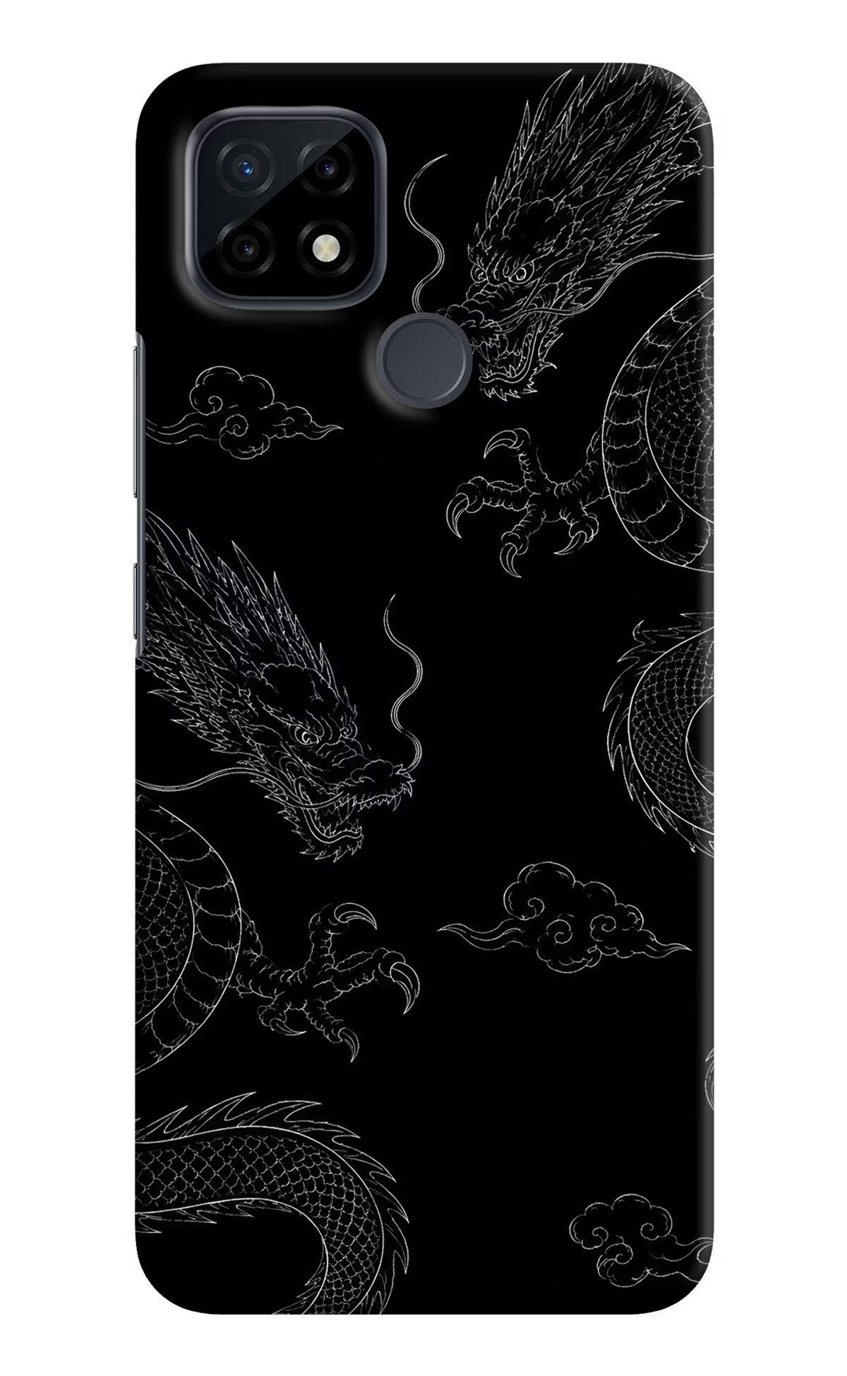 Twin Dragons Realme C21 Hard Case Back Cover by Casekaro