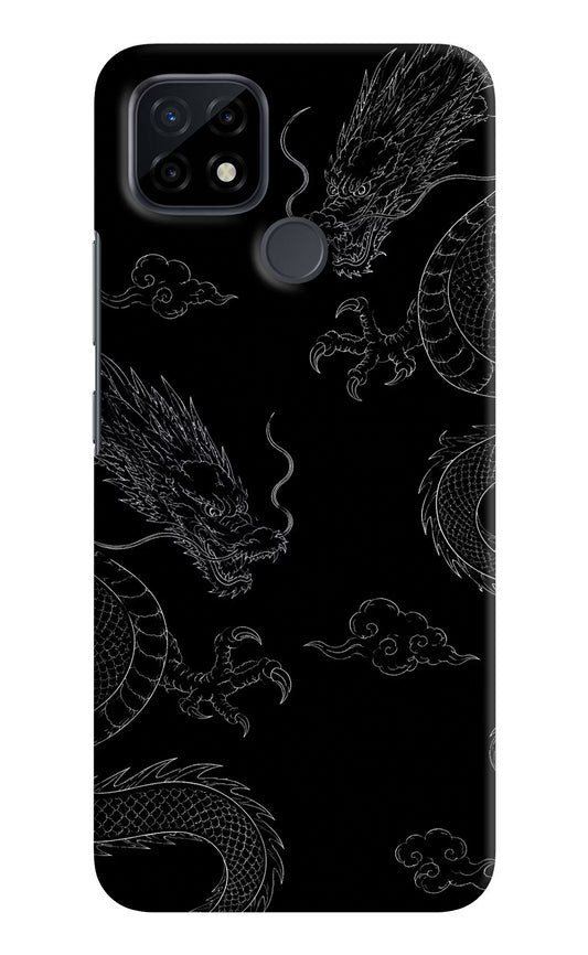 Twin Dragons Realme C21 Hard Case Back Cover by Casekaro
