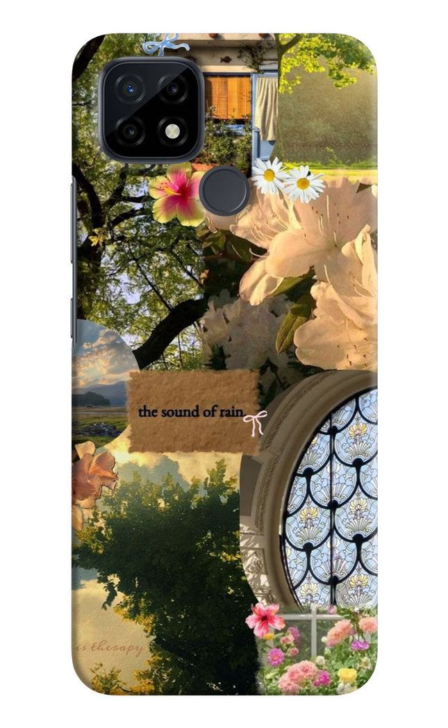 Rain Realme C21 Hard Case Back Cover by Casekaro