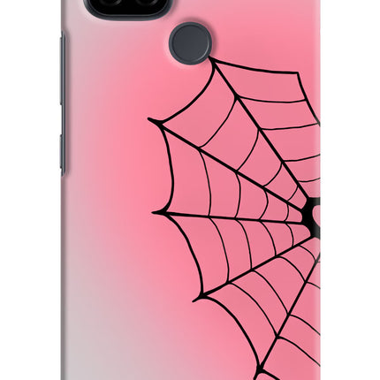 Pink Web Realme C21 Hard Case Back Cover by Casekaro
