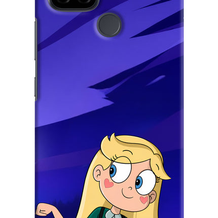 Star Glow Realme C21 Hard Case Back Cover by Casekaro
