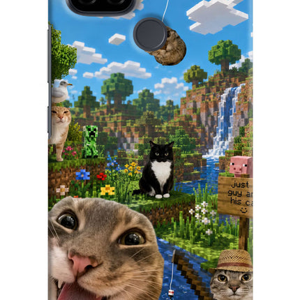 Minecraft Cat Chaos Realme C21 Hard Case Back Cover by Casekaro