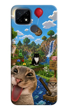 Minecraft Cat Chaos Realme C21 Hard Case Back Cover by Casekaro