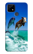 Dolphin vs Cow Realme C21 Hard Case Back Cover by Casekaro