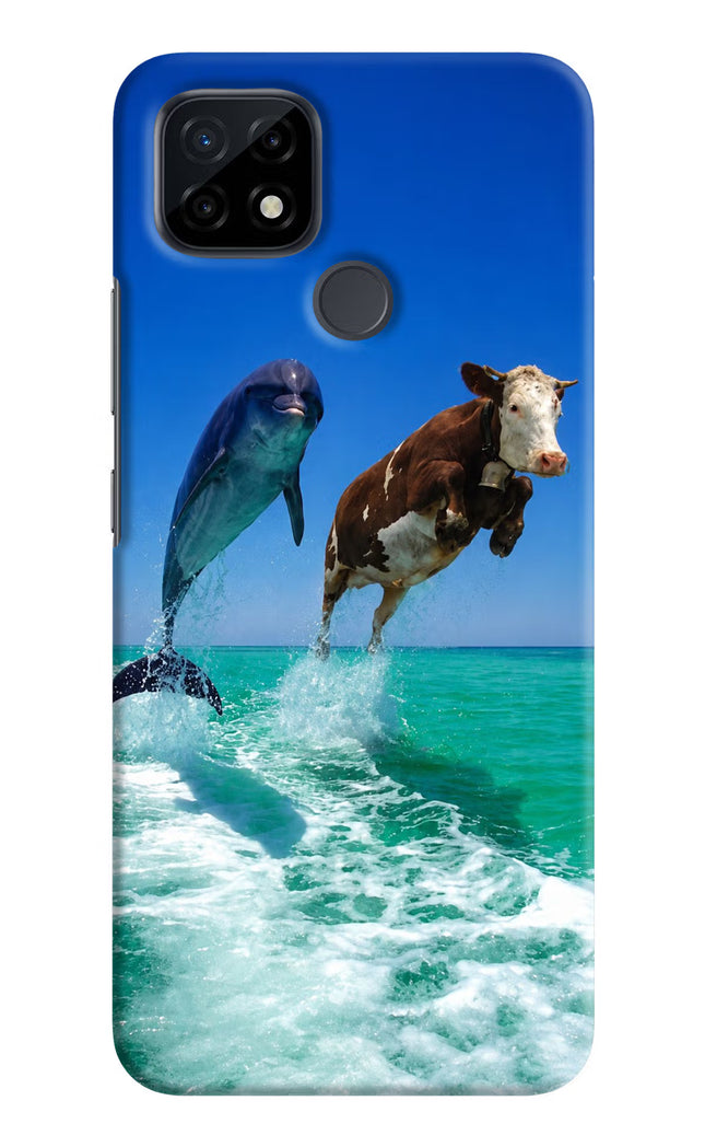 Dolphin vs Cow Realme C21 Hard Case Back Cover by Casekaro