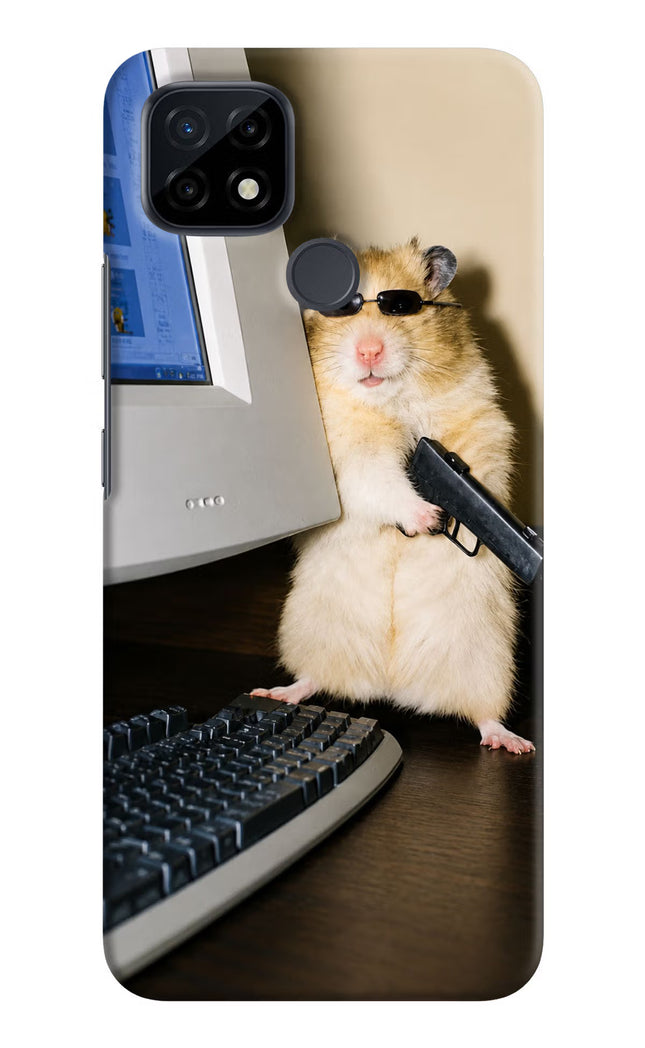 Hacker Hamster Realme C21 Hard Case Back Cover by Casekaro