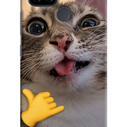 Silly Cat Call Realme C21 Hard Case Back Cover by Casekaro