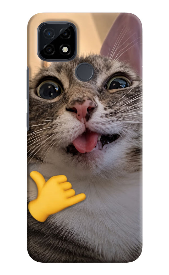 Silly Cat Call Realme C21 Hard Case Back Cover by Casekaro
