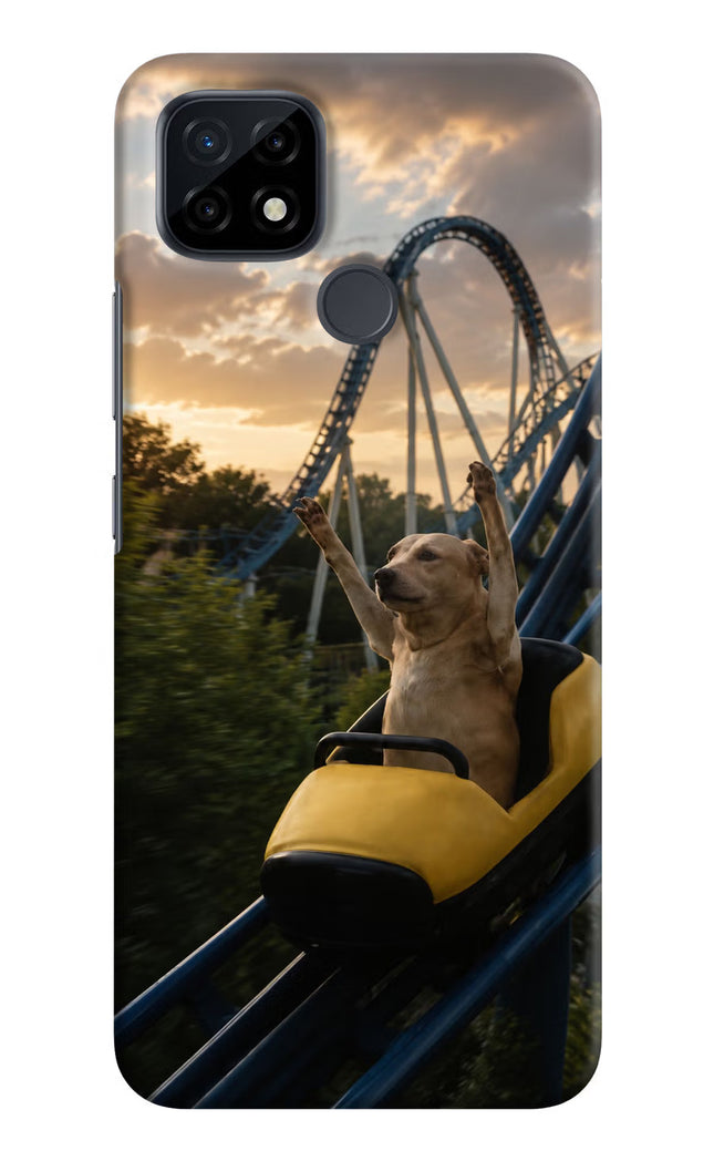 Rollercoaster Dog Realme C21 Hard Case Back Cover by Casekaro