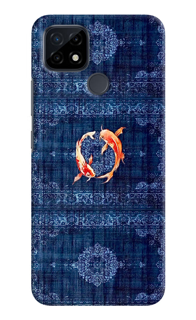 Koi Blue Realme C21 Hard Case Back Cover by Casekaro