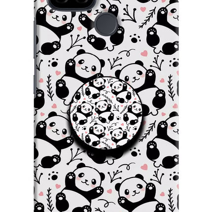 Cute Panda Realme C21 Pop Case by Casekaro