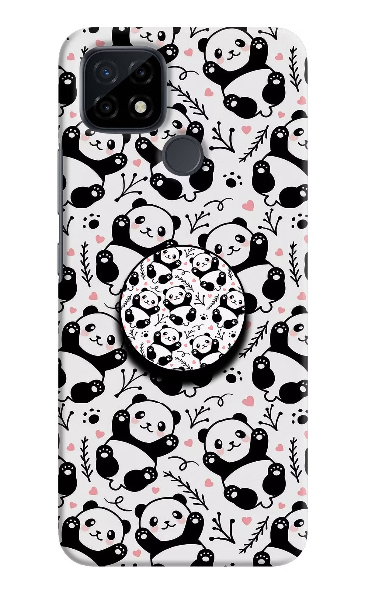 Cute Panda Realme C21 Pop Case by Casekaro
