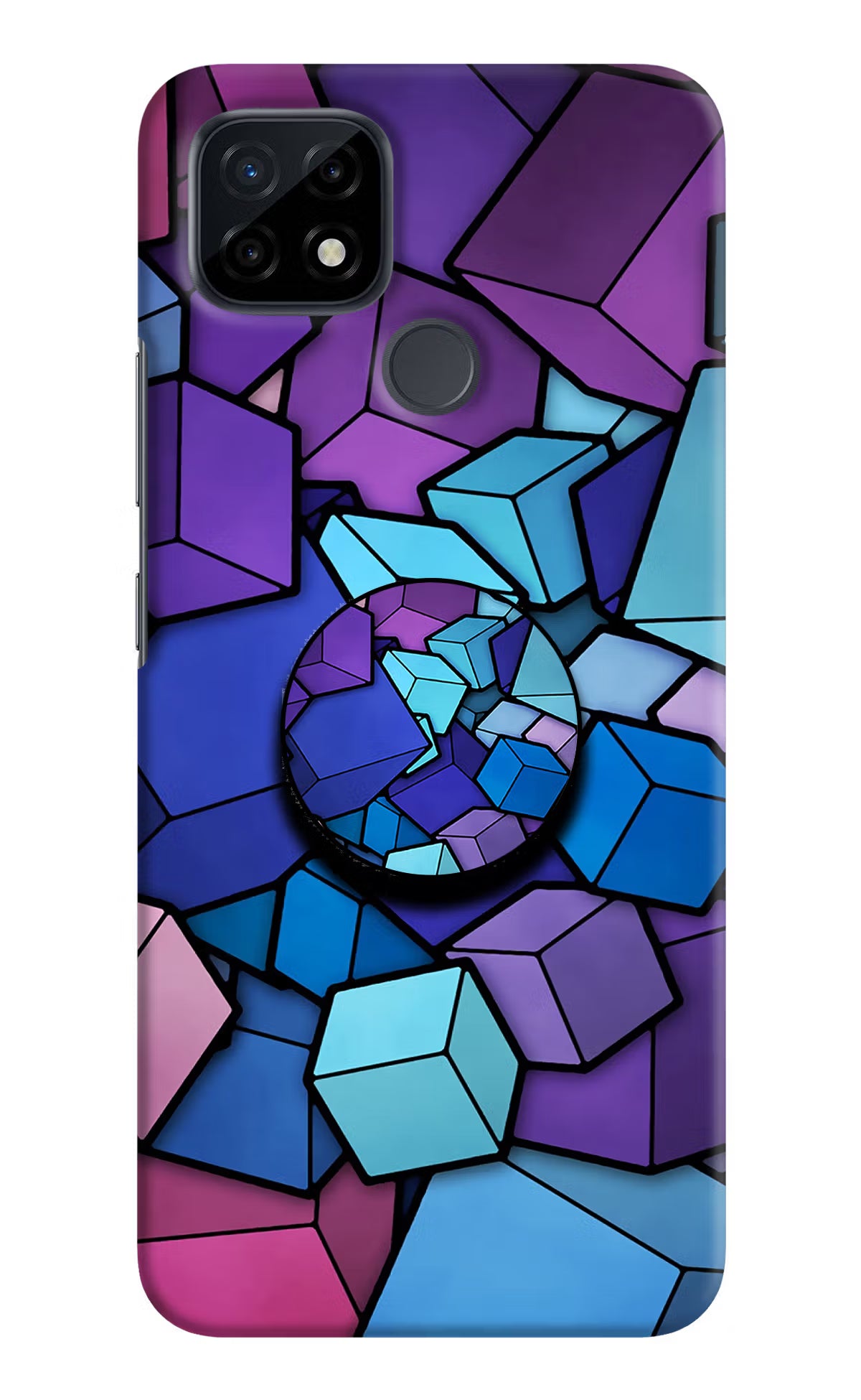 Cubic Abstract Realme C21 Pop Case by Casekaro