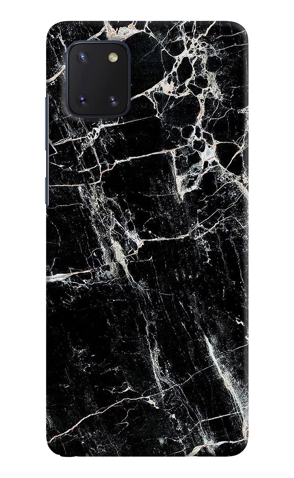 Black Marble Texture Samsung Note 10 Lite Hard Case Back Cover by Casekaro