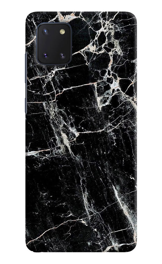 Black Marble Texture Samsung Note 10 Lite Hard Case Back Cover by Casekaro
