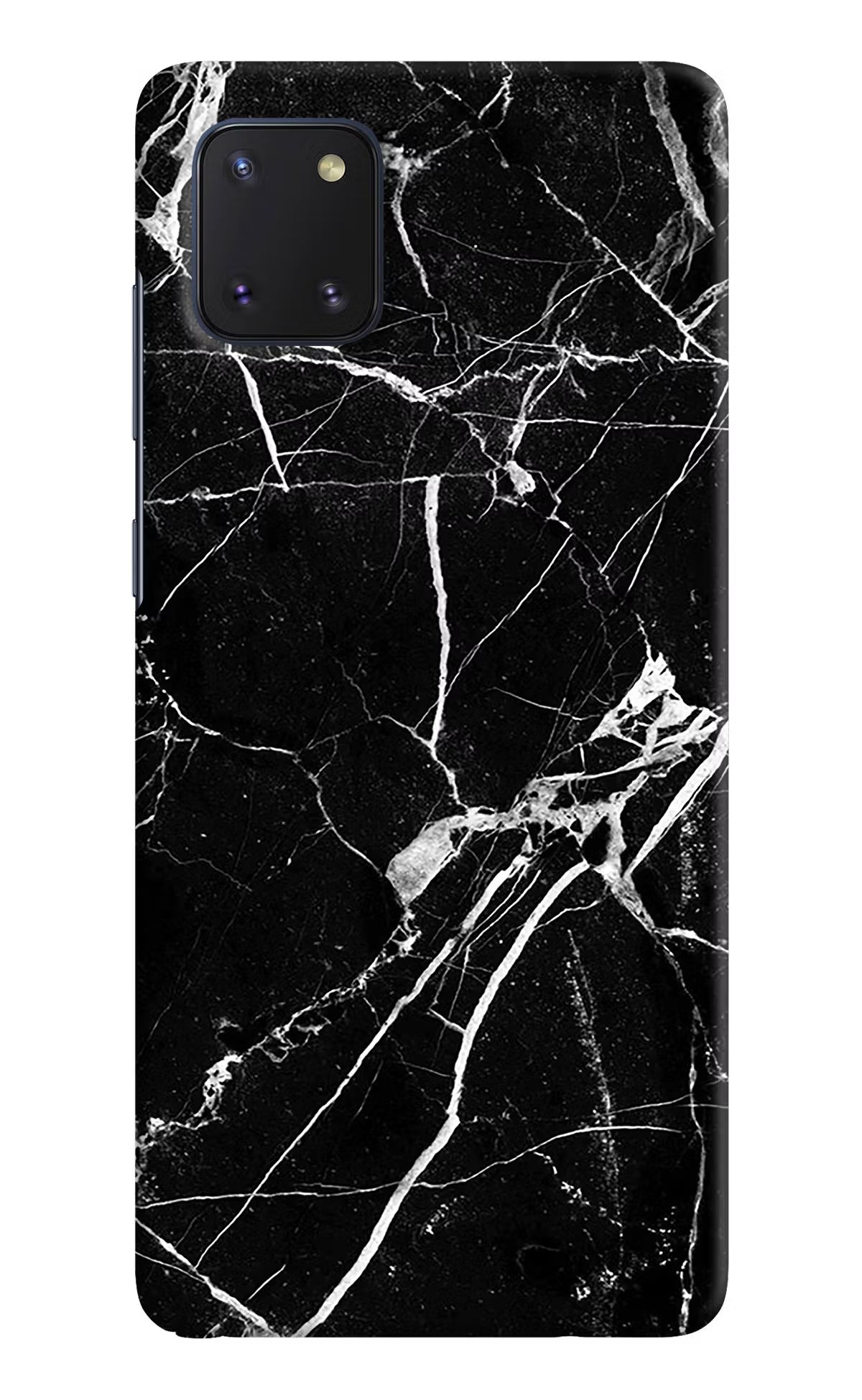 Black Marble Pattern Samsung Note 10 Lite Hard Case Back Cover by Casekaro