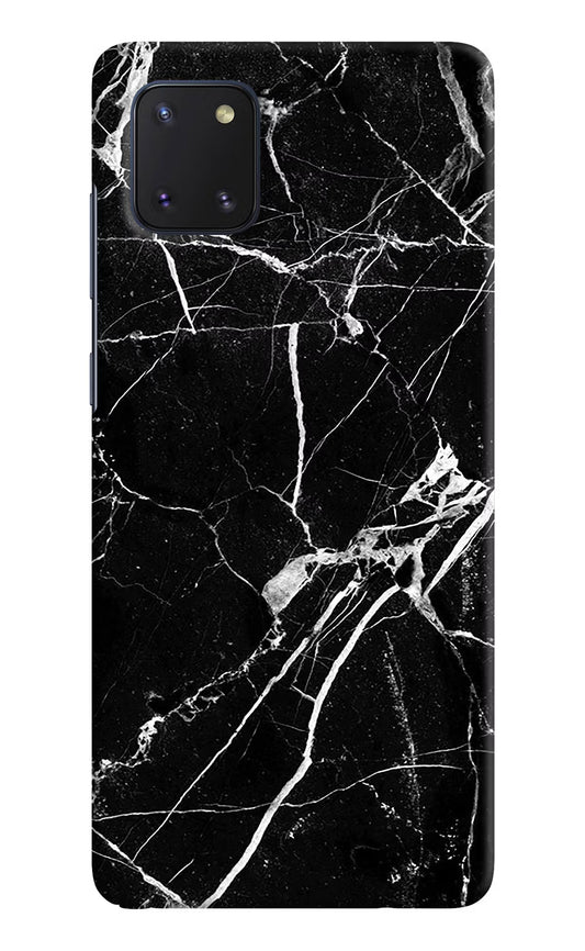 Black Marble Pattern Samsung Note 10 Lite Hard Case Back Cover by Casekaro
