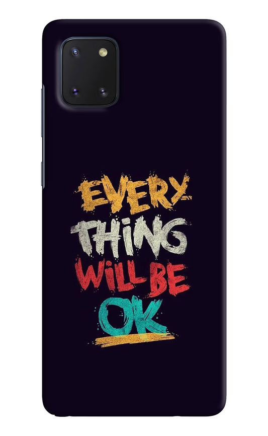 Everything Will Be Ok Samsung Note 10 Lite Hard Case Back Cover by Casekaro