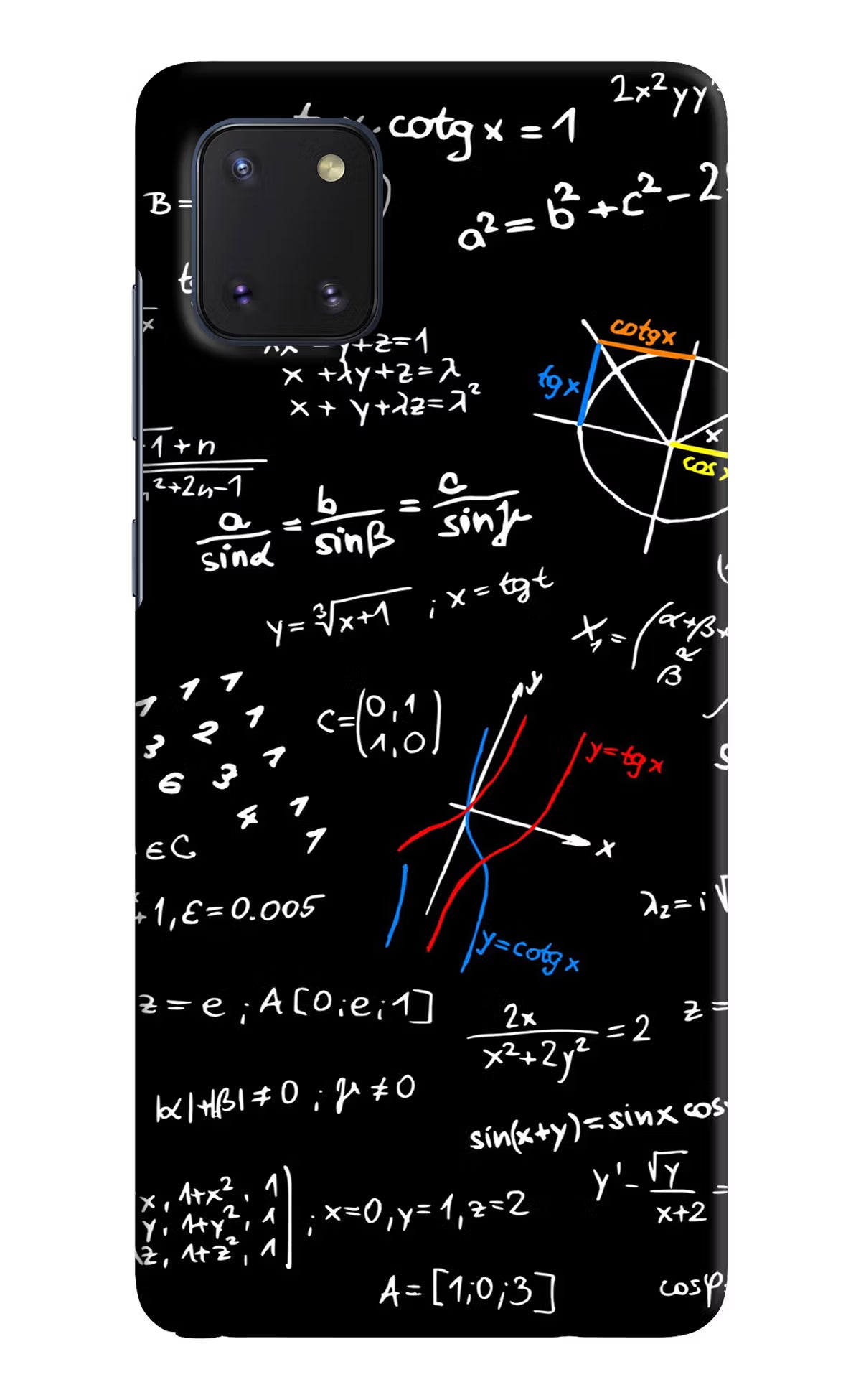 Mathematics Formula Samsung Note 10 Lite Hard Case Back Cover by Casekaro