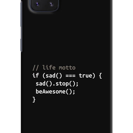 Life Motto Code Samsung Note 10 Lite Hard Case Back Cover by Casekaro