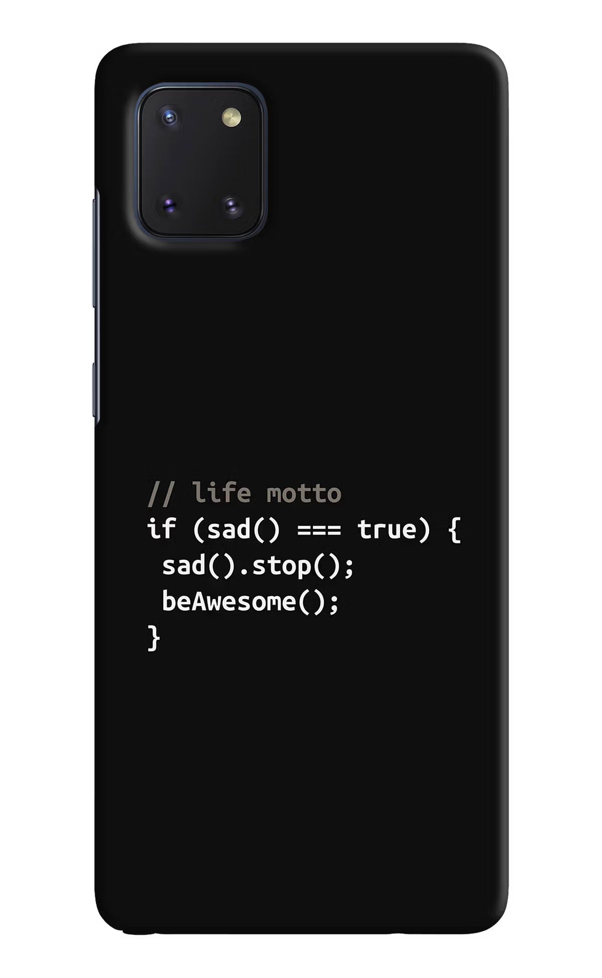 Life Motto Code Samsung Note 10 Lite Hard Case Back Cover by Casekaro