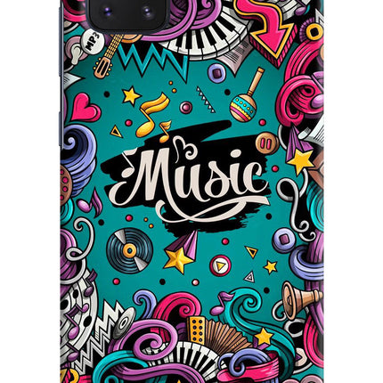 Music Graffiti Samsung Note 10 Lite Hard Case Back Cover by Casekaro