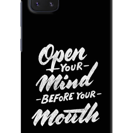 Open Your Mind Before Your Mouth Samsung Note 10 Lite Hard Case Back Cover by Casekaro
