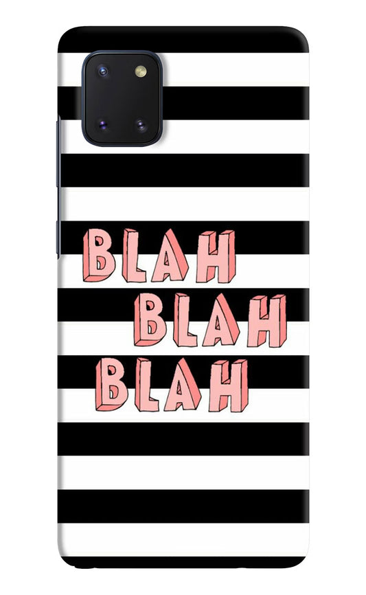 Blah Blah Blah Samsung Note 10 Lite Hard Case Back Cover by Casekaro