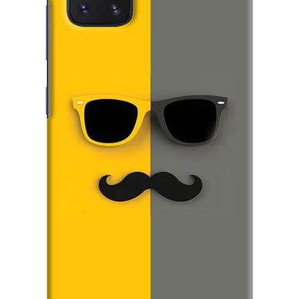 Sunglasses with Mustache Samsung Note 10 Lite Hard Case Back Cover by Casekaro