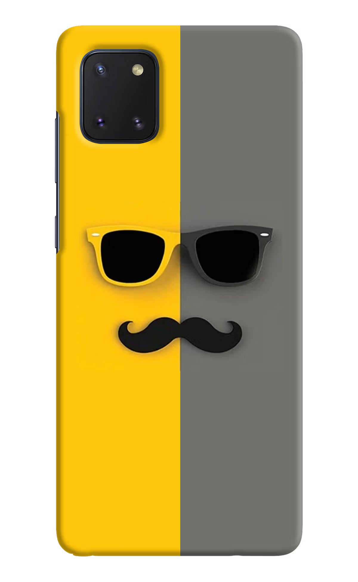 Sunglasses with Mustache Samsung Note 10 Lite Hard Case Back Cover by Casekaro