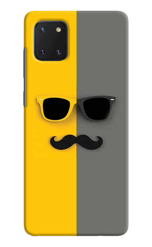 Sunglasses with Mustache Samsung Note 10 Lite Hard Case Back Cover by Casekaro