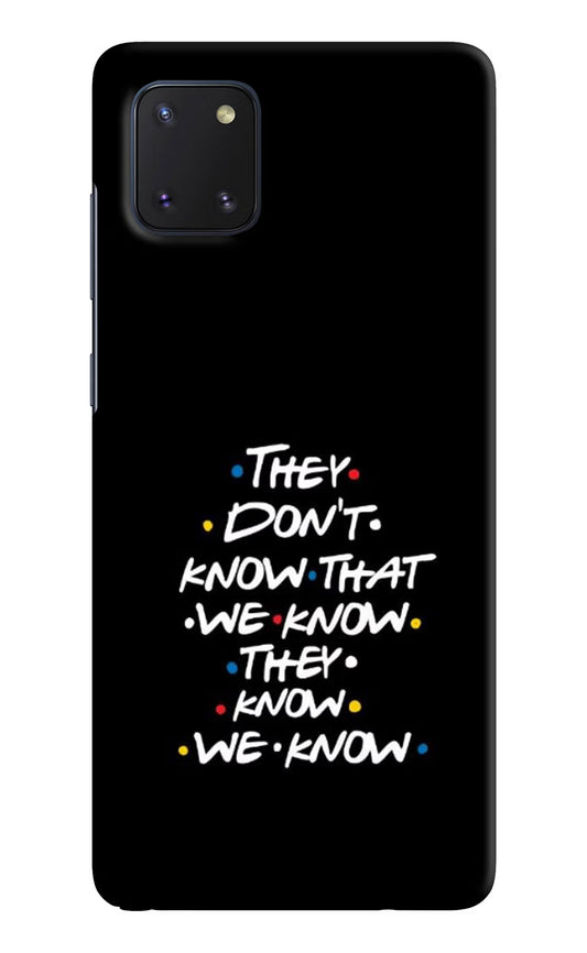 FRIENDS Dialogue Samsung Note 10 Lite Hard Case Back Cover by Casekaro