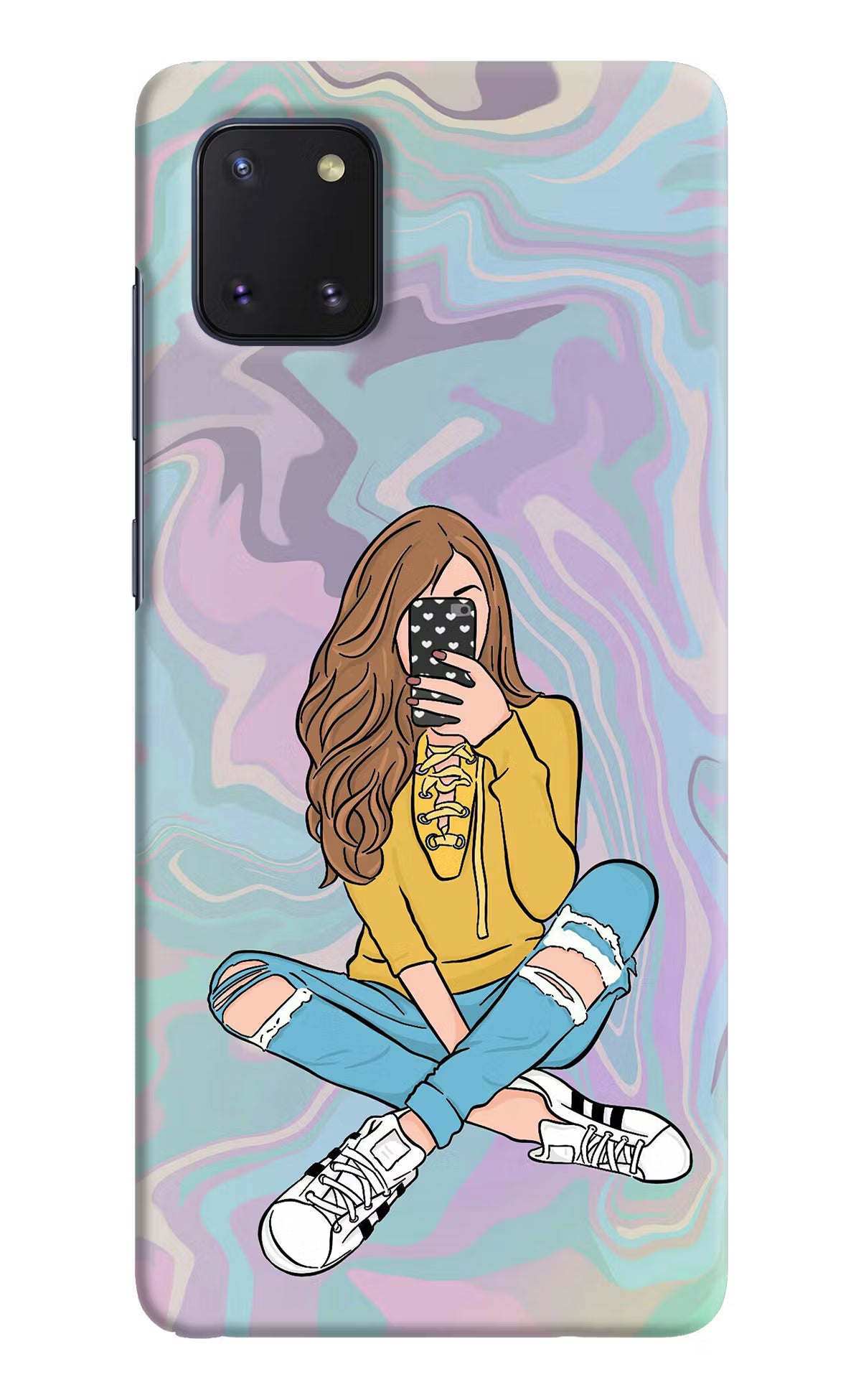 Selfie Girl Samsung Note 10 Lite Hard Case Back Cover by Casekaro