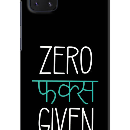 Zero Fucks Given Samsung Note 10 Lite Hard Case Back Cover by Casekaro