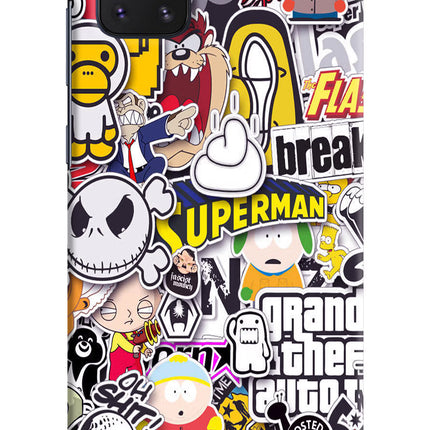 Sticker Bomb Samsung Note 10 Lite Hard Case Back Cover by Casekaro