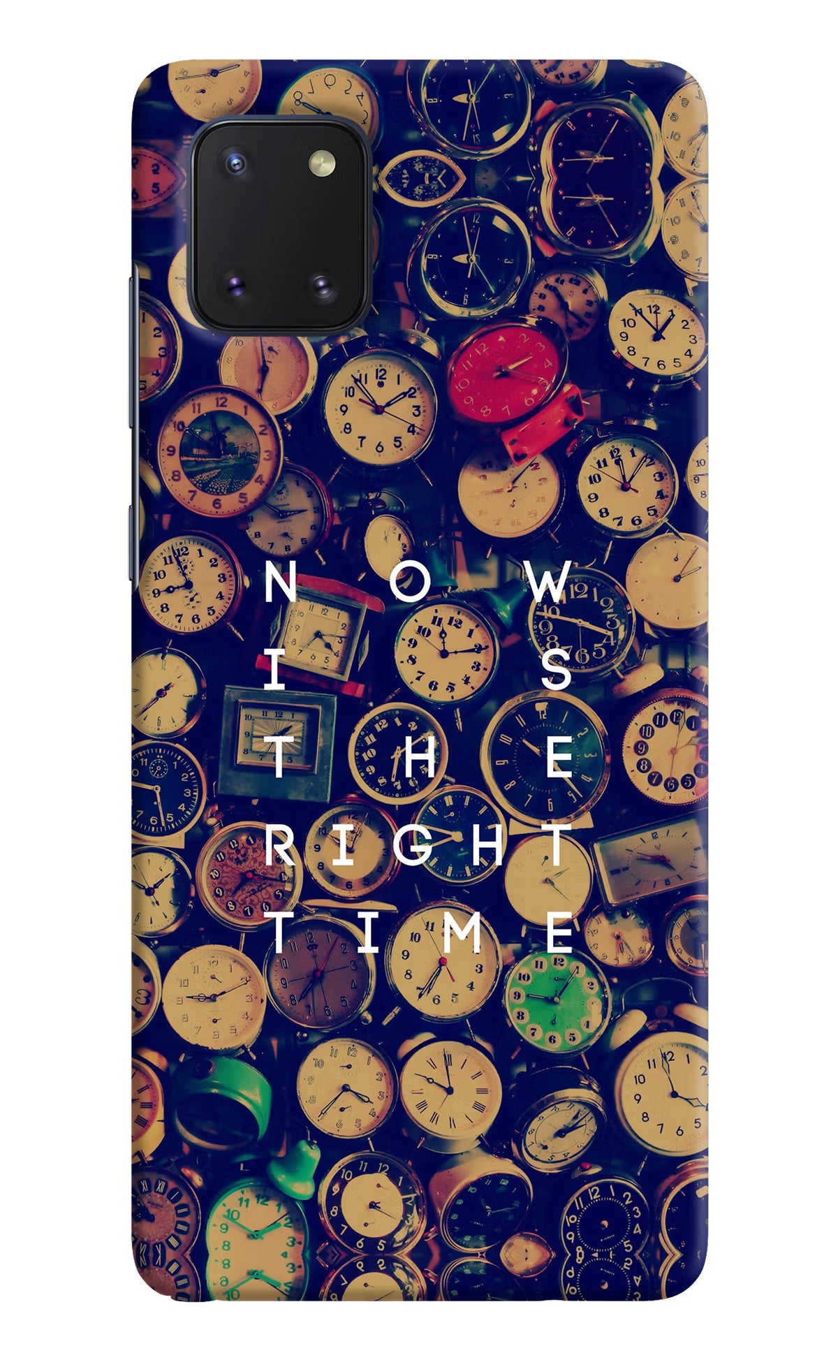 Now is the Right Time Quote Samsung Note 10 Lite Hard Case Back Cover by Casekaro