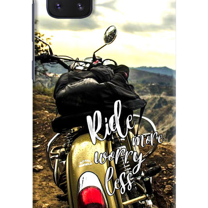 Ride More Worry Less Samsung Note 10 Lite Hard Case Back Cover by Casekaro