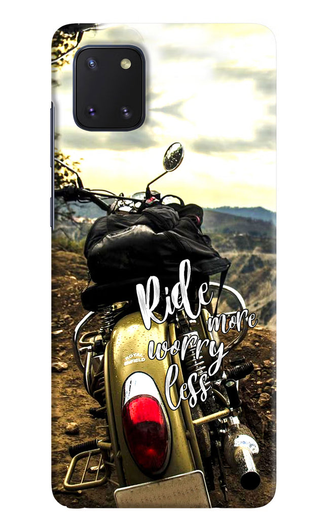 Ride More Worry Less Samsung Note 10 Lite Hard Case Back Cover by Casekaro