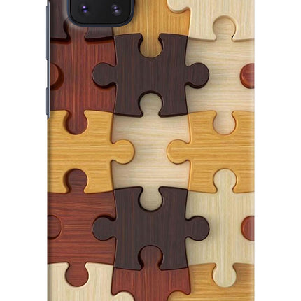 Wooden Puzzle Samsung Note 10 Lite Hard Case Back Cover by Casekaro