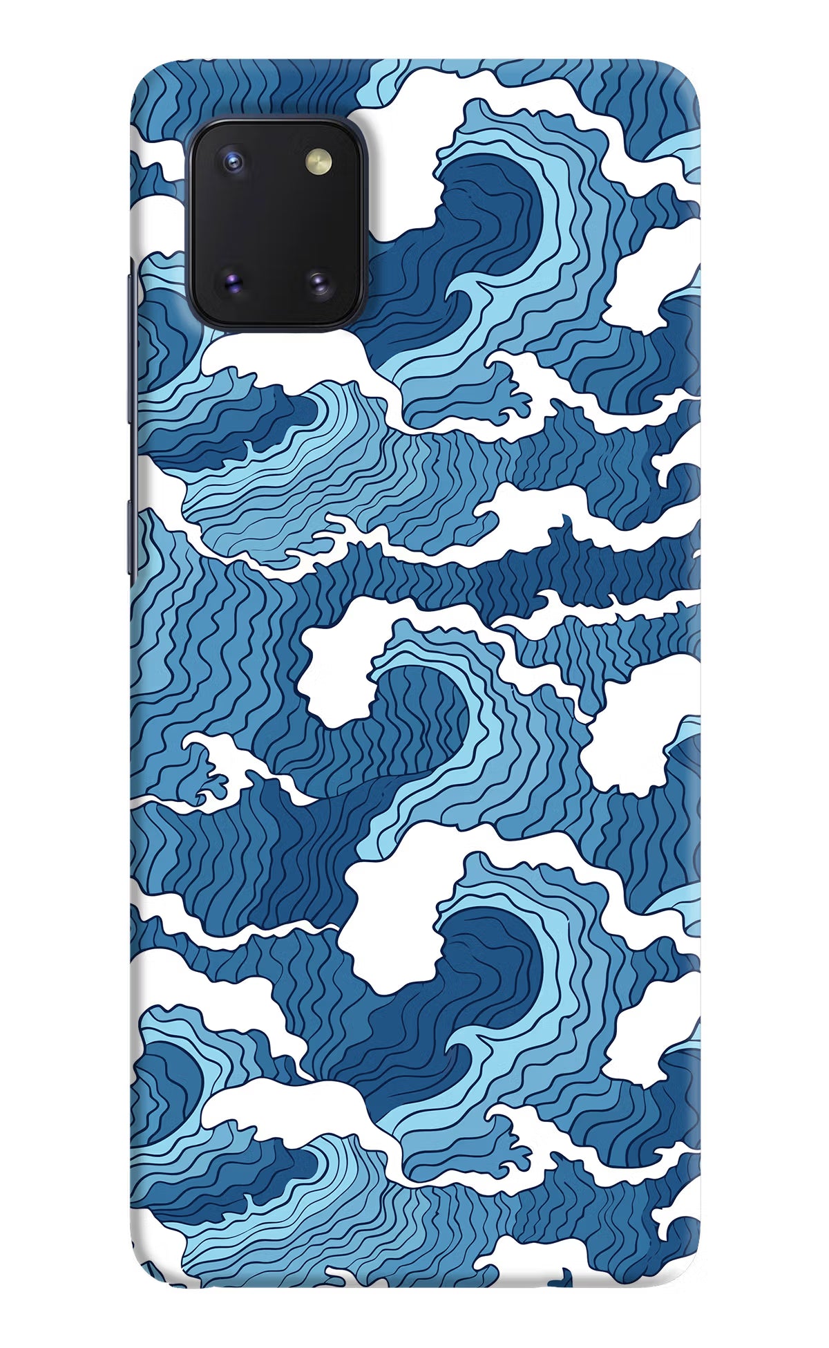 Blue Waves Samsung Note 10 Lite Hard Case Back Cover by Casekaro