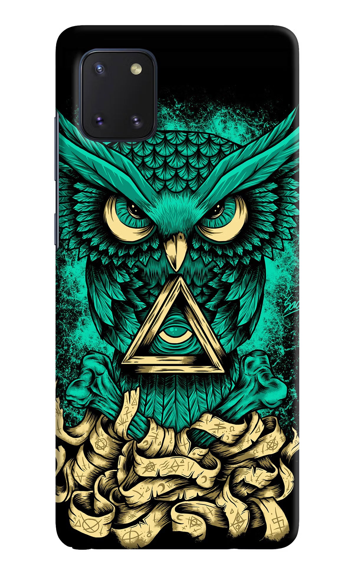 Green Owl Samsung Note 10 Lite Hard Case Back Cover by Casekaro